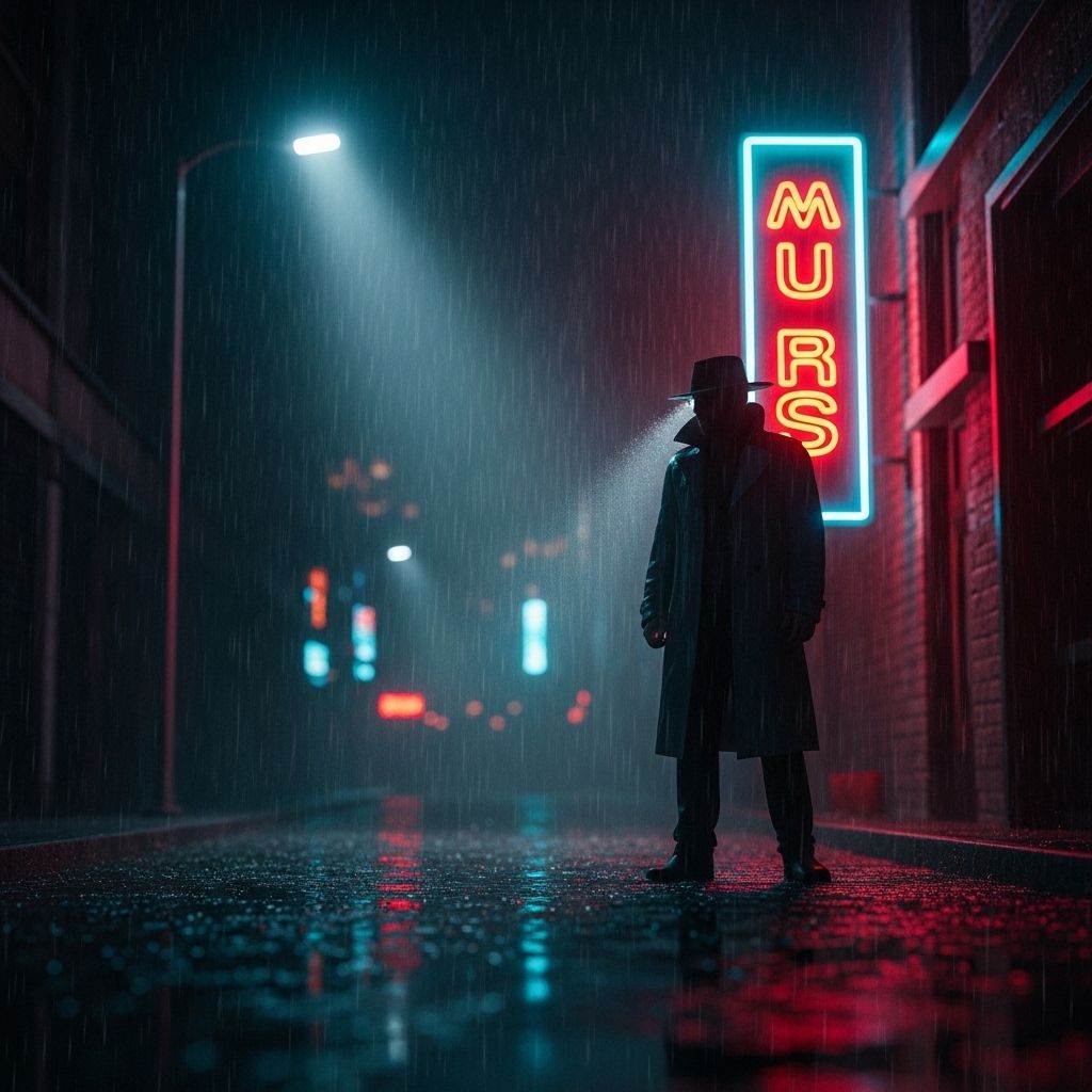 Photo cinématographique d'un carnet de notes ouvert avec un stylo et une tasse de café sur une table en bois dans une ambiance propice à l'écriture et à la lecture avec une lumière chaude et directionnelle